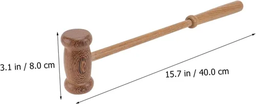 Miniatura 2 de Beavorty Martillo de masaje de madera, masajeadores manuales de espalda, martillo de golpe corporal, palos de masaje multifuncionales, masajeador