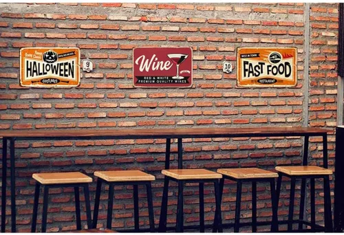 Miniatura 4 de AOYEGO Cartel de lata de vino, póster con letra de vino tinto y blanco, letreros de metal vintage para cafeterías, bares, bares, bares, tiendas