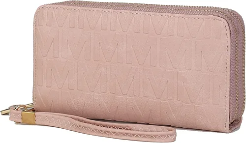 Miniatura 43 de MKF Collection Mia K - Cartera de pulsera para mujer, pequeña cartera de cuero vegano para tarjetas de crédito con cremallera y bolsillo