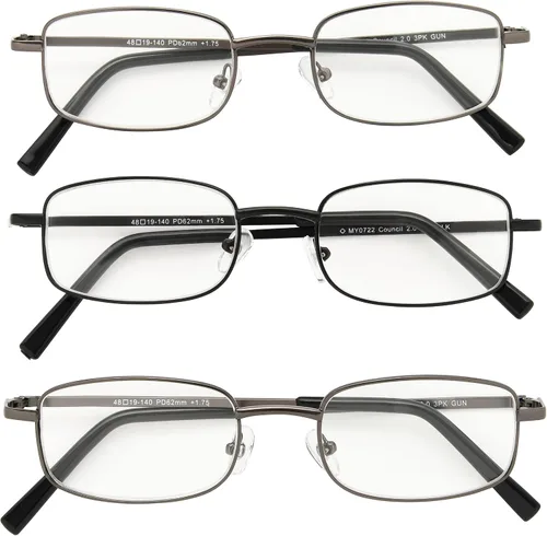 Miniatura 2 de Foster Grant mens Council Rectangular Reading Glasses