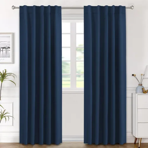 Miniatura 104 de H.VERSAILTEX Cortinas opacas con aislamiento térmico, paneles de tratamiento de ventana, cortinas opacas para oscurecer la habitación, cortinas Gris