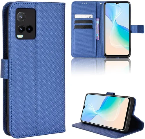 Miniatura 4 de Funda de cuero tipo cartera para Vivo Y21s/Vivo Y21, funda de piel sintética antideslizante para Vivo Y21s/Vivo Y21, funda de piel sintética