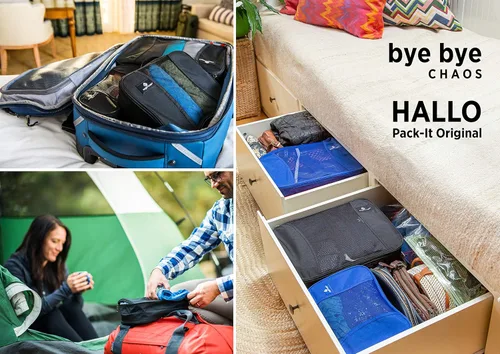 Miniatura 2 de Eagle Creek Pack-It Clean Dirty Half Cube - Pequeño, Azul mar, Pack-it Clean Dirty Half Cube