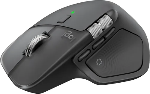 Logitech MX Master 4, ratón inalámbrico ergonómico con retroalimentación háptica de rendimiento avanzado, desplazamiento ultrarrápido, carga USB-C,