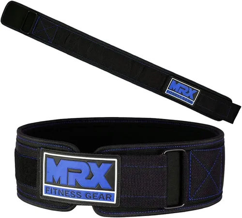 Miniatura 6 de MRX - Cinturón de levantamiento de pesas, 4 pulgadas de ancho, 0.315 in de grosor, acolchado para la espalda, con correas flexibles de espuma