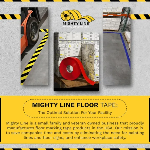 Miniatura 6 de Mighty Line 2RB - Cinta de suelo de 2 pulgadas por 100 pies, color azul