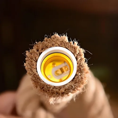 Miniatura 4 de 1 cabeza 1.5M cuerda de cáñamo vintage luz E26/E27 base, lámpara de techo colgante, estilo retro para comedor, restaurante, bar iluminación