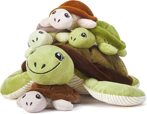 Miniatura 16 de IKASA Muñeco de peluche de mamá gato, juguete de peluche suave y abrazable de 16" con pequeños mini bebés gatitos, regalos para niños, niñas y niños