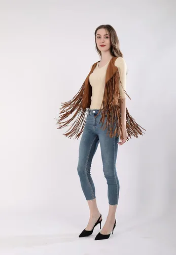 Miniatura 3 de Nuevo chaleco sin mangas con borlas y flecos, chaqueta de chaleco, chaqueta para exteriores