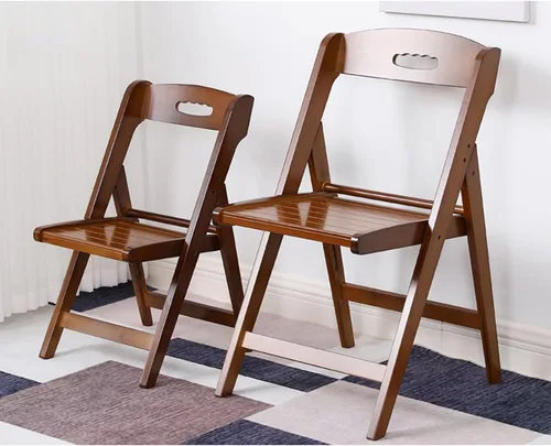 Miniatura 2 de Mid Century Dining Chair, Portable Folding Chair with Handle, Zero Gravity Lounge Chair for Patio, Porch, Wedding, Party, Event(Brown,Large)