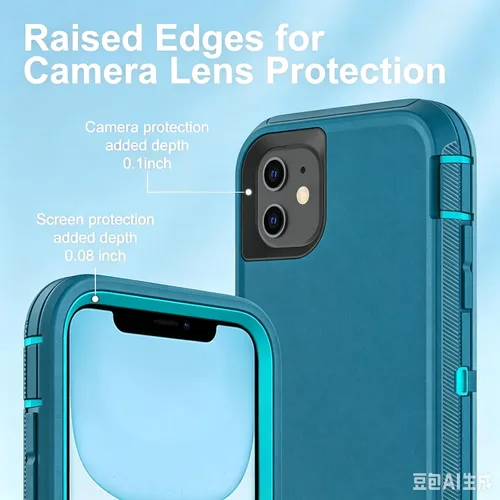 Miniatura 3 de YmhxcY Funda para iPhone 11 a prueba de golpes, a prueba de caídas, a prueba de polvo, a prueba de caídas, 3 capas, duradera, funda de teléfono