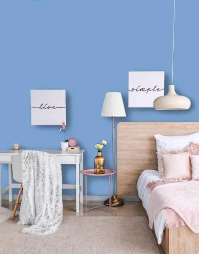 Miniatura 8 de Papel tapiz azul claro de despegar y pegar de 15.7" x 394", papel de contacto azul, impermeable, autoadhesivo, extraíble, fácil de limpiar, vinilo