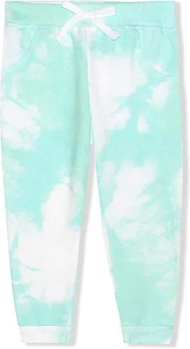 Miniatura 4 de Disney Princess - Paquete de 2 sudaderas con capucha y pantalón deportivo para niñas color verde teñido anudado