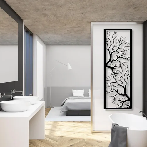 Miniatura 3 de Arte de pared de árbol de la vida, arte de pared de árbol de metal, letrero de árbol, decoración de pared de metal, decoración de pared de rama