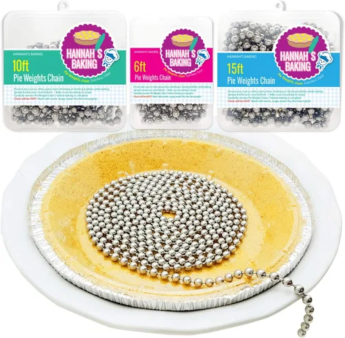 Suministros duraderos para hornear: pesas de acero inoxidable para tartas, reutilizables y fáciles de limpiar, inodoros, pesos seguros para tartas