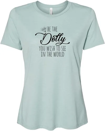 Miniatura 8 de Cute Women's Screen Printed Crew Neck Tee, Shirts With Sayings, Dusty Blue or Olive