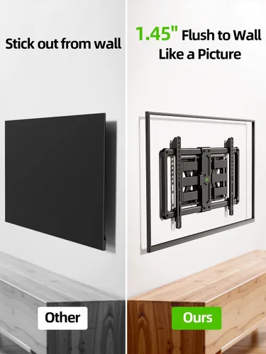 Miniatura 5 de USX MOUNT - Soporte de pared ultradelgado para TV para la mayoría de televisores de 37 a 90 pulgadas, soporte de pared para TV de movimiento