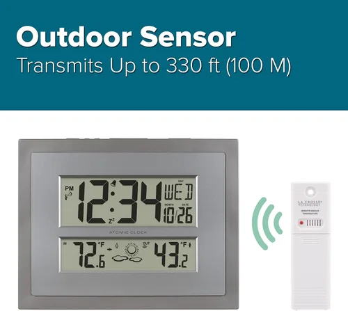 Miniatura 3 de La Crosse Technology Reloj atómico de pared/mesa (512-85937)