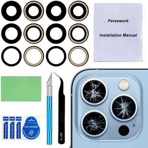 Miniatura 20 de 2 Unidades OEM trasera lente de la cámara trasera reemplazo de cristal para iPhone 13 y iPhone 13 Mini con adhesivo preinstalado y kit de iPhone 13