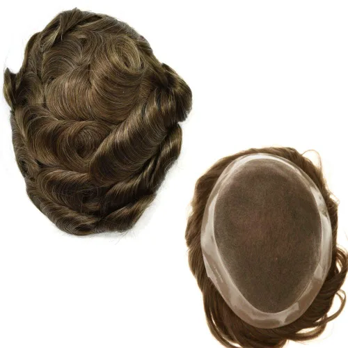 Miniatura 51 de LYRICAL HAIR Toupee - Sistema de cabello de repuesto para hombre, monofilamento fino, monofilamento, peluca de cabello humano de piel duradera
