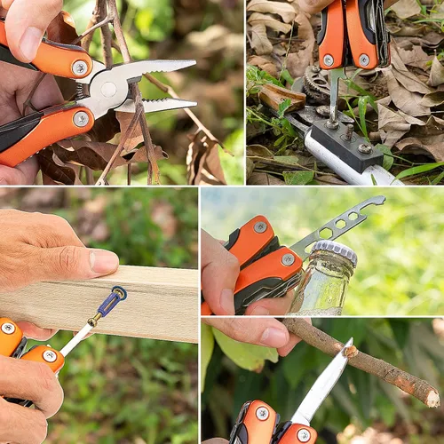 Miniatura 5 de WIWUE GUO Alicates de punta de aguja, multiherramienta, esenciales de senderismo, regalos para padres, cuchillo de bolsillo, alicates