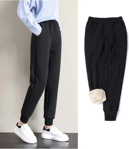 Miniatura 5 de Yeokou - Pantalones deportivos de vellón con forro de sherpa para mujer