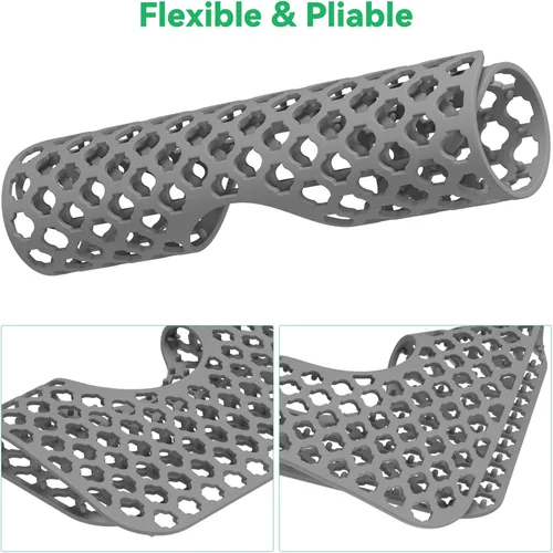 Miniatura 7 de TOOVEM - Tapete protector para fregadero de cocina, rejilla protectora de fregadero de 13.58 x 11.6 pulgadas, forro antideslizante resistente al