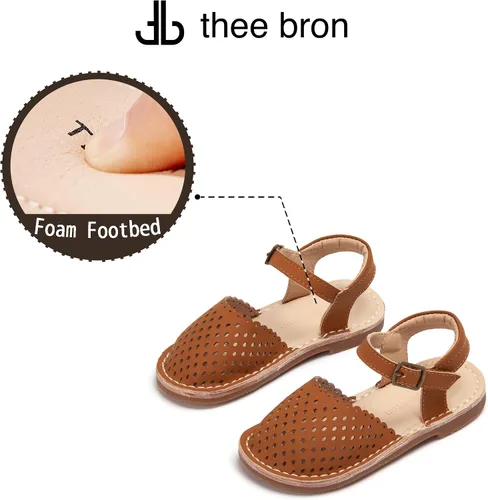 Miniatura 225 de THEE BRON Sandalias cómodas para niñas, zapatos para niños, sandalias rellenas