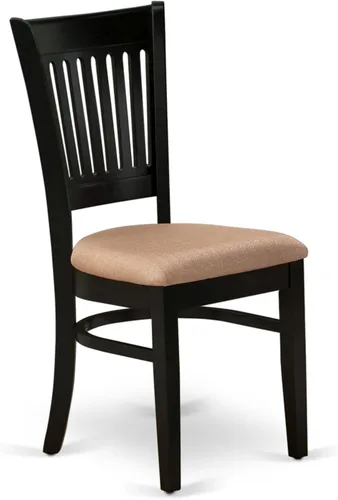 Miniatura 6 de East West Furniture AMVA3-BCH-C - Juego de mesa de comedor moderno de 3 piezas que contiene una mesa de cocina redonda con pedestal y 2 sillas