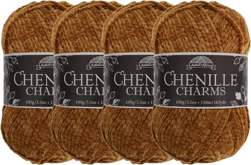 Miniatura 10 de JubileeYarn - Hilo de chenilla (3.53 oz/poliéster peinado, circonita), 1 pastel