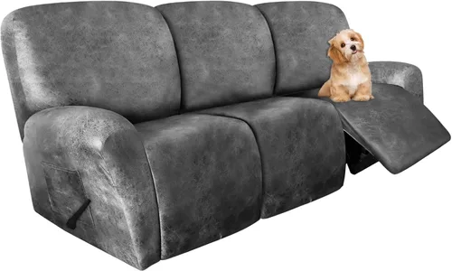 Miniatura 93 de molasofa Fundas de cuero para sillas reclinables, fundas para sillas reclinables grandes para silla reclinable, 4 piezas, fundas lavables que se