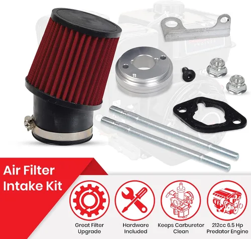 Miniatura 2 de AlveyTech Kit de admisión de filtro de aire Predator de alto rendimiento para 212 cc, 224 cc, 6.5 Hp, aumenta el rendimiento de tu motor, accesorios