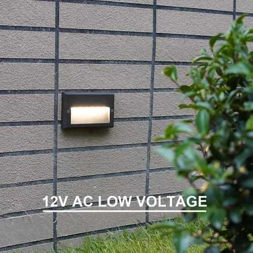 Miniatura 7 de GOODSMANN Kits de luces de paso de bajo voltaje de 5.5 pulgadas al aire última intervensión 12V CA Luces de escalera de paisaje cableadas 8PK 3W LED