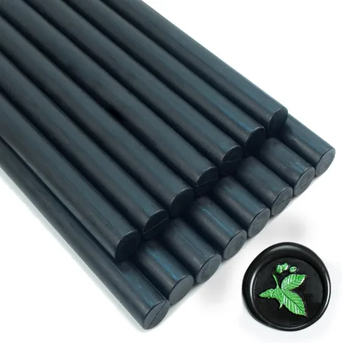 Barra de sellado de cera, 15 piezas de pistola de pegamento para sellar cera, invitaciones de boda, tarjetas, sobres, negro