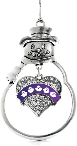 Miniatura 128 de Inspired Silver - Big Sis - Adorno de Navidad plateado - Adorno de árbol de Navidad con dije de corazón con circonita cúbica - Decoración colgante