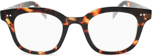 2SeeLife Lentes de lectura cuadrados retro de tortuga para hombres y mujeres para lucir modernos con visión clara, para lectores duraderos para