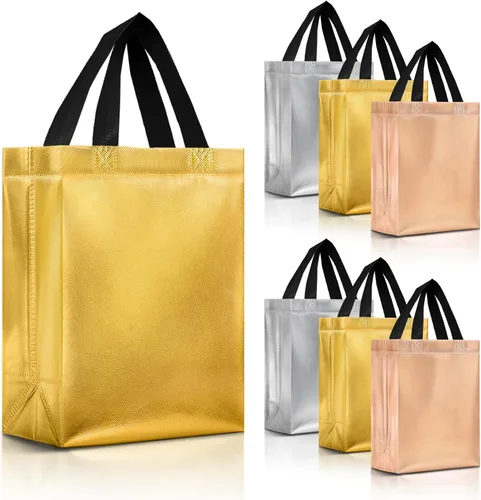 Miniatura 30 de Nush Nush Bolsas de regalo de color azul aguamarina de gran tamaño – Juego de 30 bolsas de regalo azul claro brillante con asas a granel – Bolsa