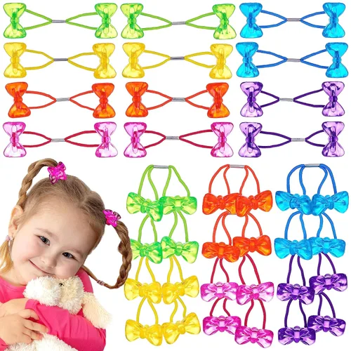Miniatura 11 de 16 piezas Coletas Bolas de 24MM (0.94 in) Elásticos para Cabello Colección Bolas de Coleta de Colores Brillantes Para Niñas y Niños Pequeños Liso