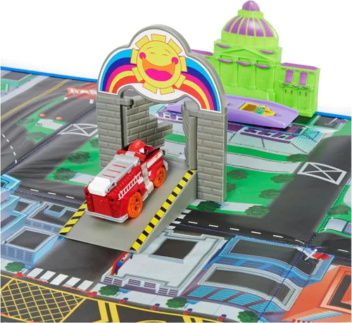 Miniatura 4 de Paw Patrol, Juego de alfombrillas de juego de película True Metal Adventure City con 2 autos de juguete exclusivos (exclusivo de Amazon), escala