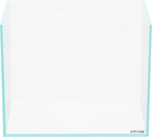 Miniatura 7 de LANDEN 25C 3.7 Galones Cubo Tanque de Acuario Sin Montura de Hierro Bajo, W9.84×D9.84×H9.84 pulg(25x25x25cm) 5mm de Grosor con Almohadilla