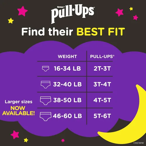 Miniatura 2 de Pull-Ups pañales de entrenamiento para la noche para niñas, 2T-3T, 68 unidades (el empaque pueden variar)