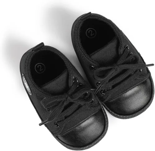 Miniatura 5 de KIDSUN zapatos deportivos altos hasta el tobillo para bebés, niños y niñas con suela antideslizante, suaves, para recién nacidos, zapatos