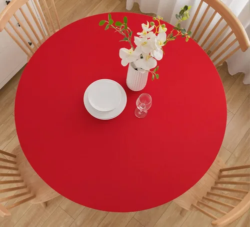 Miniatura 18 de Wolkemer Mantel Redondo Ajustado de 2 Pies de Spandex Elástico Cubierta para Mesa de Cóctel Borde Elástico Negro Cubierta Superior de Mesa