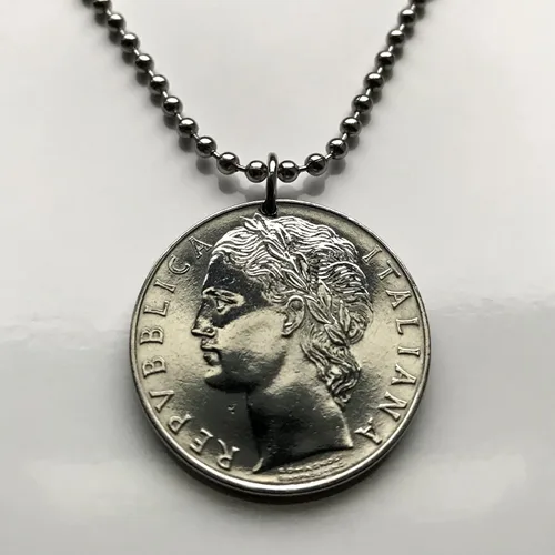 Miniatura 2 de 1978 Italia 100 Lire moneda colgante laureado Roma Milán Venecia Florencia Turín Napoli Bolonia Verona Génova Módena Pisa Siena Módica Perugia