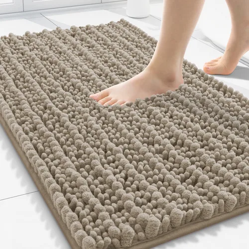 Miniatura 281 de Smiry Alfombras de Baño 24x16 pulgadas, Alfombras de Baño de Chenilla Extra Suaves y Absorbentes, Respaldo de Goma Antideslizante, Lavable a Máquina