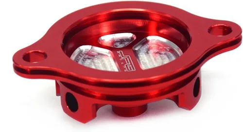 Miniatura 4 de JFG RACING Tapa de Filtro de Aceite de Billete para Moto CRF250R 2004-2009, CRF250X 2004-2017 Dirt Bike, ROJO