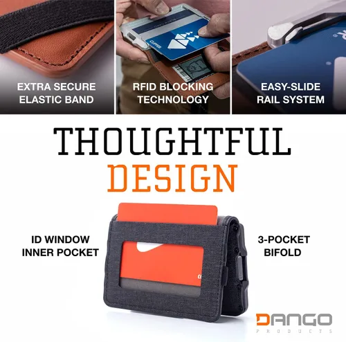 Miniatura 4 de Dango - Cartera minimalista delgada para hombre, bloqueo RFID, plegable