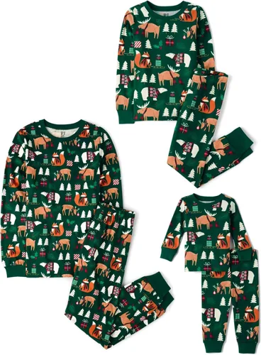 Miniatura 35 de The Children's Place Pijama de Navidad unisex para bebé, algodón Esqueleto