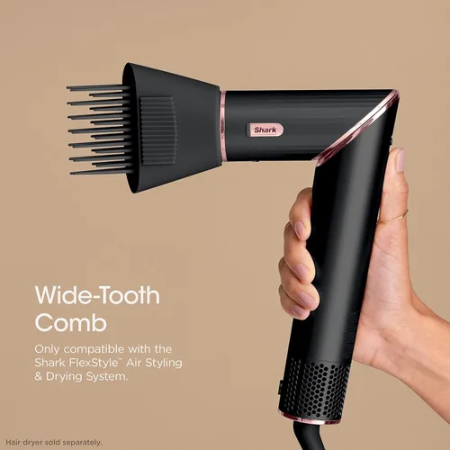 Miniatura 5 de Shark XSKHD4WTCB FlexStyle - Peine de dientes anchos, accesorio para secadora de pelo para la serie HD400, sistema de peinado y secado de aire