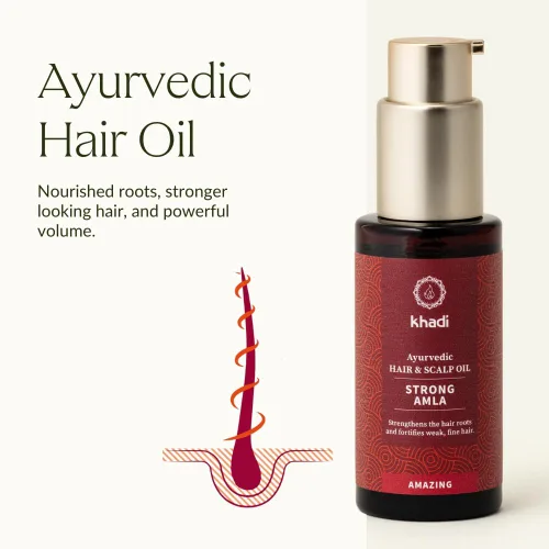 Miniatura 2 de khadi Strong AMLA - Aceite para el cabello, 100% natural, herbal, vegano, promueve el crecimiento, previene la caída del cabello y las canas